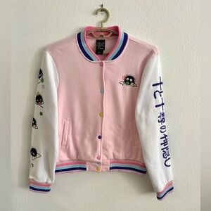 Spirited Away Womens XL Pastel Pink Varsity Jacket Studio‎ Ghibli Soot Sprite